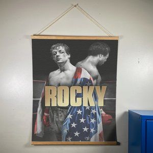 Rocky Balboa Boxing Canvas Wooden Gold Hanger
